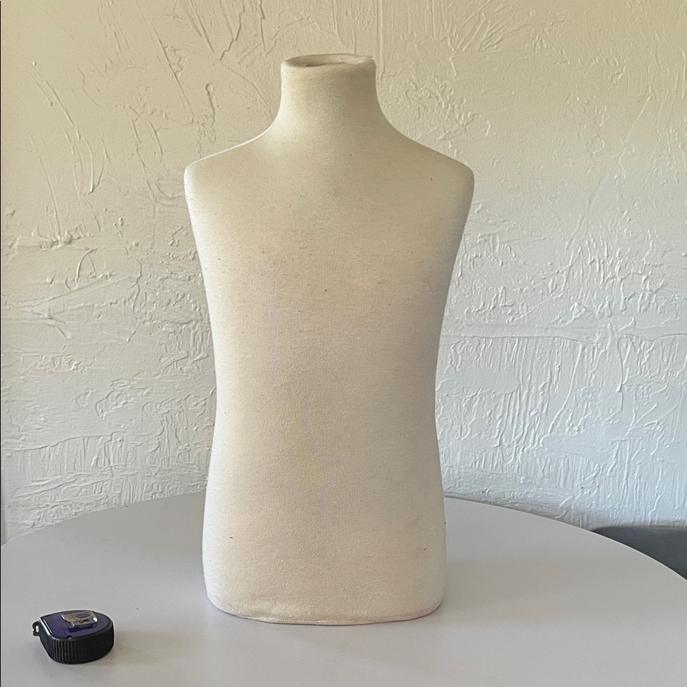 Beige Fabric Dress Form Torso